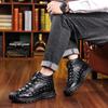Fashion Men's Casual Shoes Fashion Genuine Leather Crocodile Print Sneakers Leather Shoes Luxury Designers Wool Inside Warm Snow Boots
