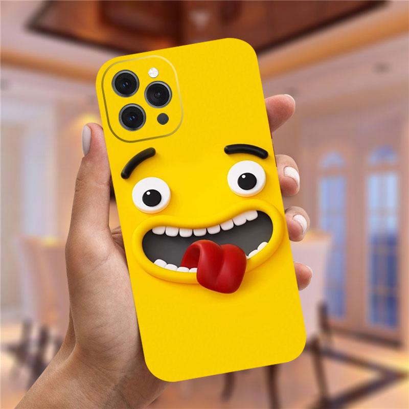 Etui na telefon 3D z zabawną buzią do iPhone'a 13 12 Pro XS Max Mini XR X 10 7Plus 7 8 Plus Miękki TPU do iPhone'a 11 Pro Max Obudowa Funda Bags
