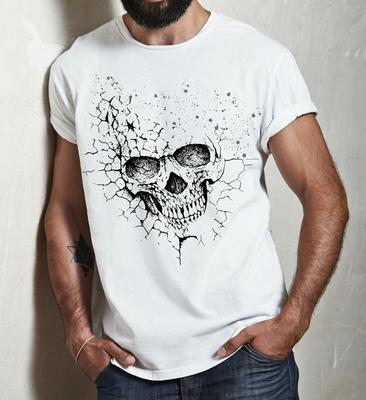 Tricouri cu Craniu pentru Bărbați Tricou Cool Față de Secerător Craniu Vintage Tricou cu Craniu 3D