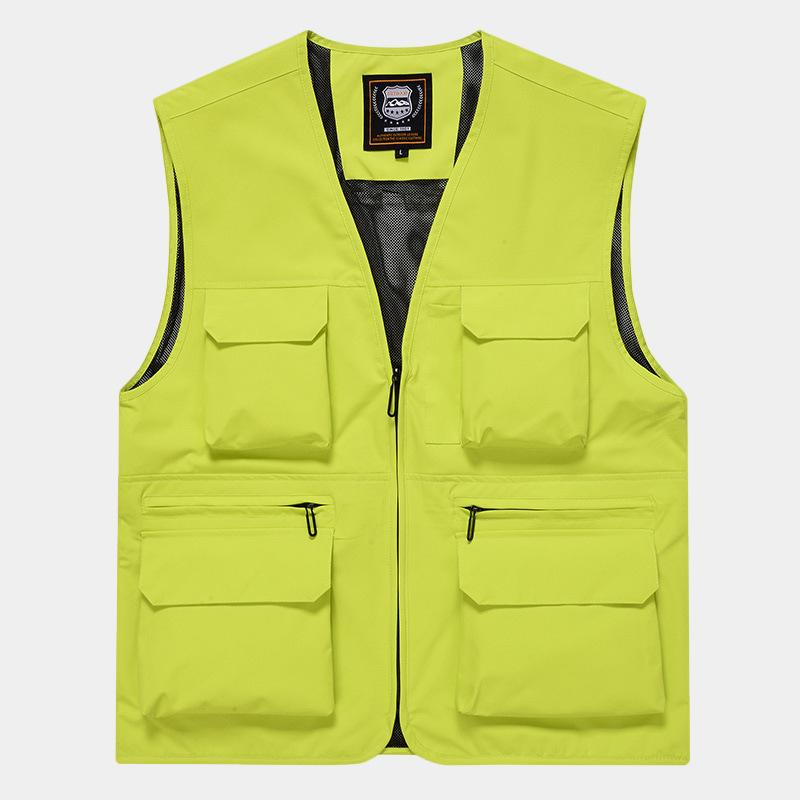 New Outdoor Multi-pocket Quick-drying Fishing Vest for Men Thin Mountaineering Photographer Waterproof Horse Clip Vest Sleeveless