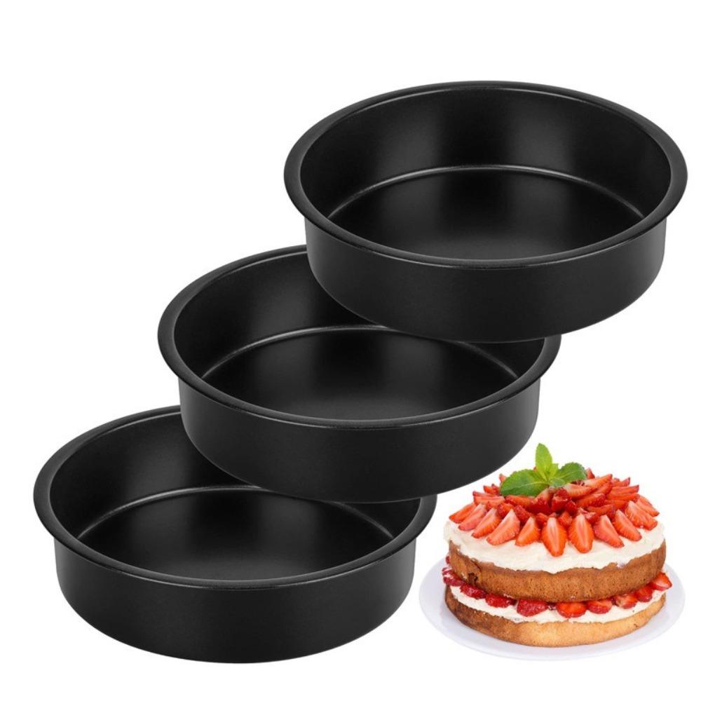 Food Grade 4/6/8/9/10 In Cake Mold Non Stick Heat Resistant Baking Pan Carbon Steel Round Food Container Household