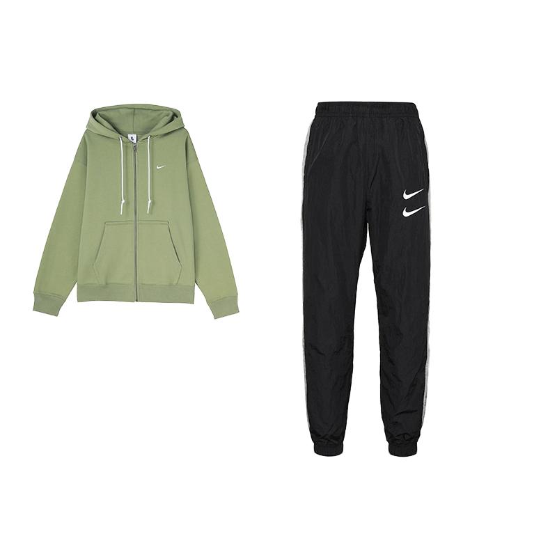 

Adidas Logo Embroidered Zip-Up Hoodie And Mid-Waist Long Pants Casual Sports Suit Men suit DR0404-386+CJ4878-010 M