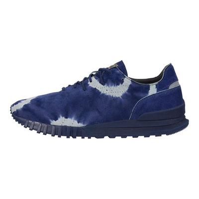 Samsara Suede Casual Comfortable Slip Resistant Durable Low Top Lifestyle Shoes Men Sneaker Tie-Dye-Blue D7H0L-4949