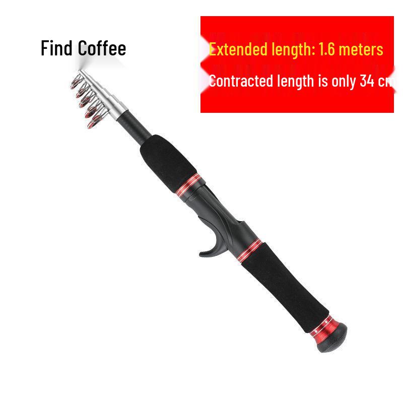Compact Telescopic Mini Lure Set: Ultra-Short Baitcasting Reel & Small Retractable Ice Fishing Rod