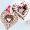 Heart Cake Pan, Aluminium Heart Shape Cake Mold Nonstick Baking Mold Dishwasher Safe 3D Charlotte Cake Pan for Birthday Wedding Christmas, 10 Inch