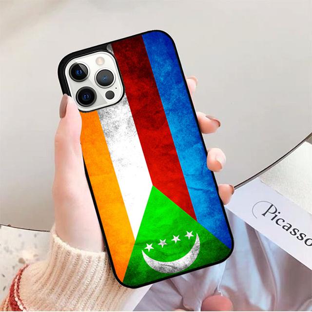 Comoros Flag Phone Case For iPhone 17 Air 14 13 12 16Pro Max 15 Plus Max Cover Shell Coque