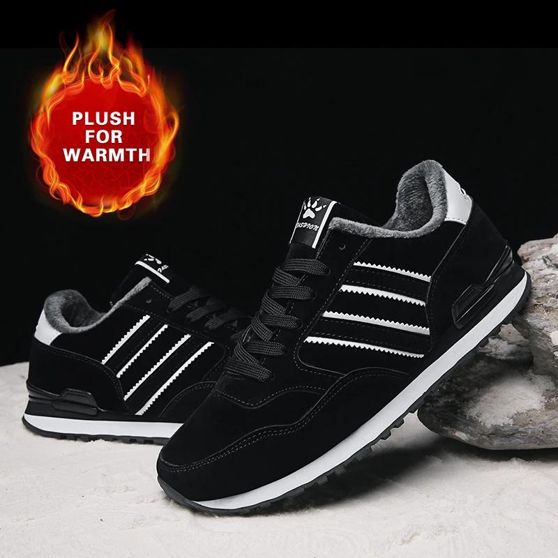 

Мужские кроссовки 2024 года, легкие спортивные кроссовки, модная зимняя плюшевая женская обувь, мужские повседневные туфли на плоской подошве для ходьбы по пересеченной местности, большие размеры 38