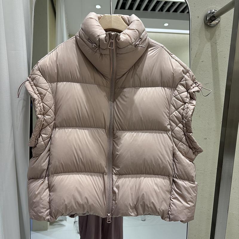 Autumn and Winter New Down Jacket Sleeveless Vest Women's Versatile Stand-up Collar Bread Short Light Warm Down Vest