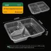Disposable 3-Compartment Plastic Takeaway Lunch Boxes