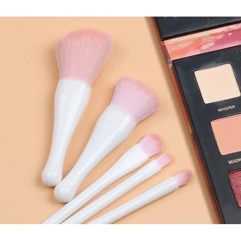 NEJA - Set of 5: Travel Makeup Brush + Shell Brush Case