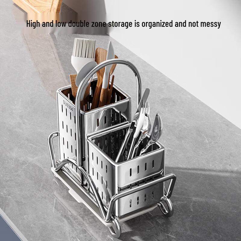 Moderner Küchenutensilienhalter aus 304 Edelstahl