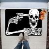 Halloween Skull Floor Mat, Absorbent Foot Pad, Easy To Take Care Of At Home, Dirt-Resistant Door Mat Can Be Labeled