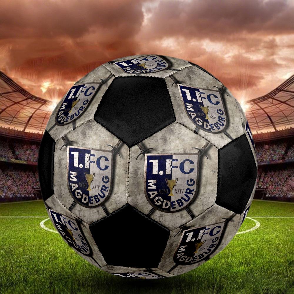 1pc 1. FC Magdeburg Soccer Ball Size 5 Indoor Soccer Ball Fashion Colorful Backyard Game - Great For Sports Fans Gift HE2