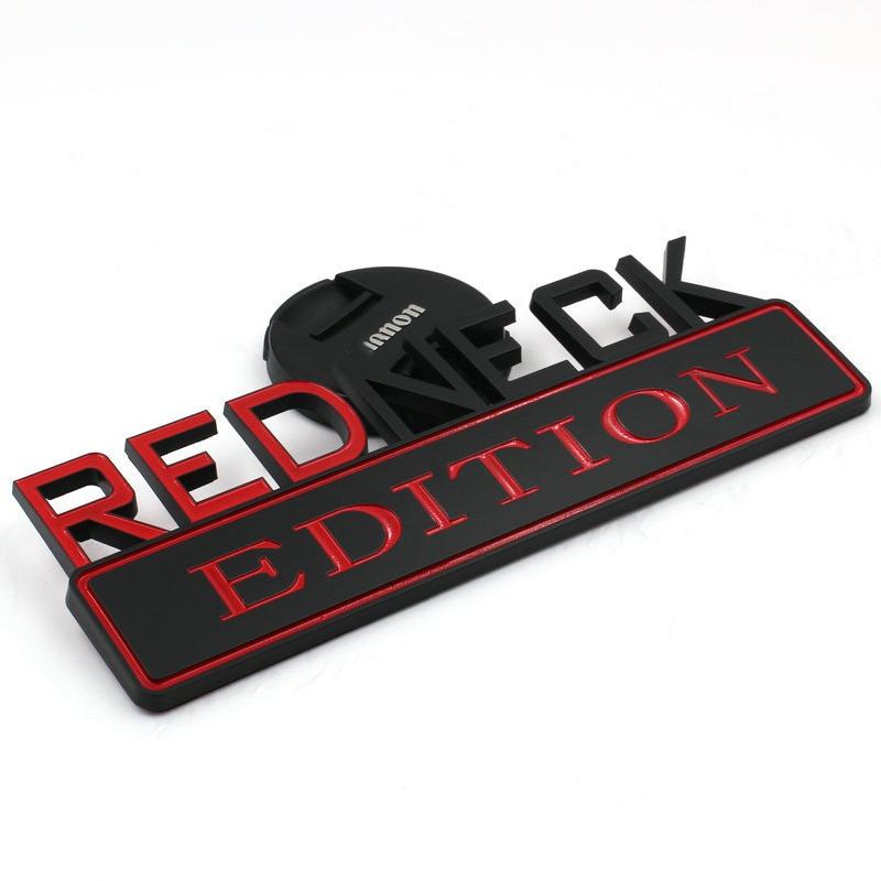 1 ks REDNECK EDITION emblém auta chromovaný odznak 3D samolepka pro Fo+rd F-150 F-250 F-350 Chevrolet Silverado Dodge RAM 1500