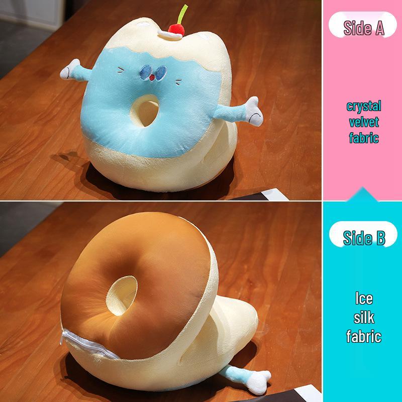 Cartoon Cat Ice Silk Nap Pillow for Office & School 30cm/0.5kg