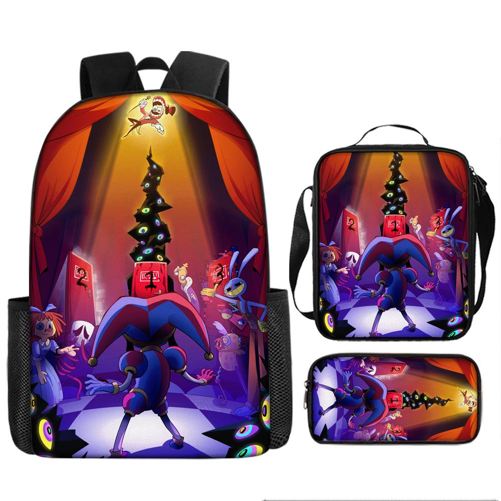 Magic Digital Circus Schultasche Grundschule 3.-4.-5. Klasse Leichtgewicht Großes Fassungsvermögen Rückenschutz Cartoon Anime Rucksack