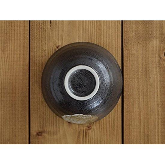Tableware East Rice Bowl Black Bizen 2-Piece Set Japanese Dish Large