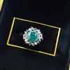 One-Carat Paraiba Blue Jacaranda Pearl Ring Light Luxury