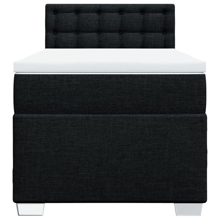 Maison Exclusive - Sommier à lattes de lit et matelas Noir 80x200 cm Tissu