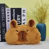 Cartoon Cute Plush Animal Capybara Pencil Bag Large Capacity Cosmetic Bag Kawaii School Stationery Multifunctional Storage Bag