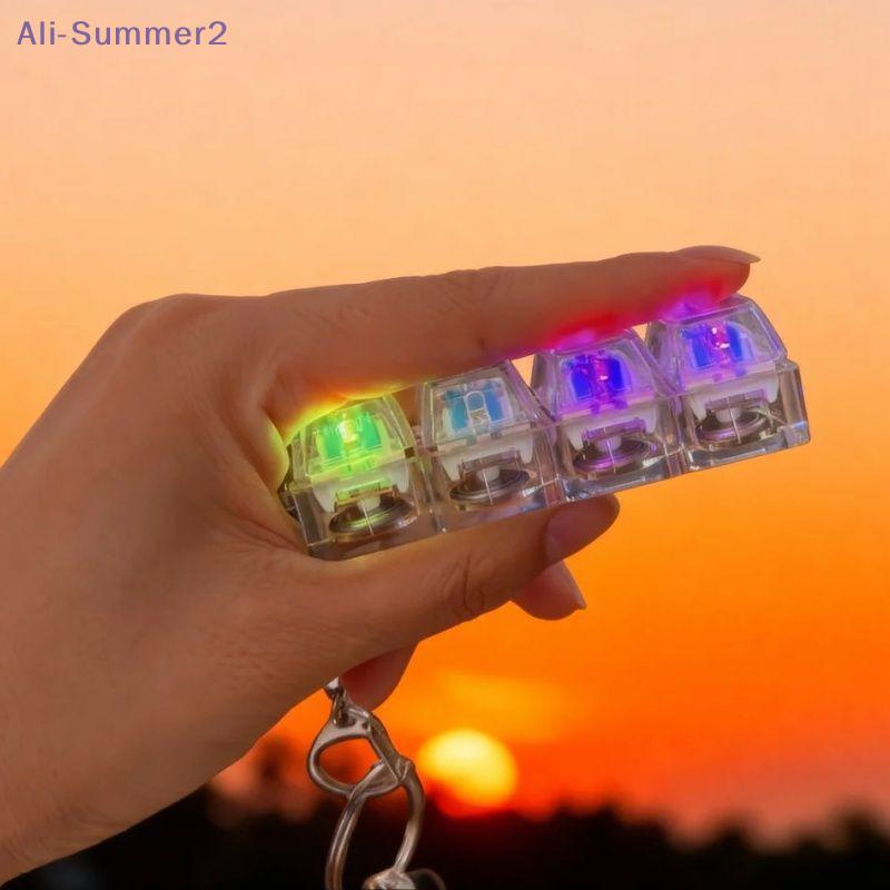 Rgb Lighting Creative Decompression Keychain Stress Relief Artifact Keyboard Switch Tester Illuminated Transparent Keycaps