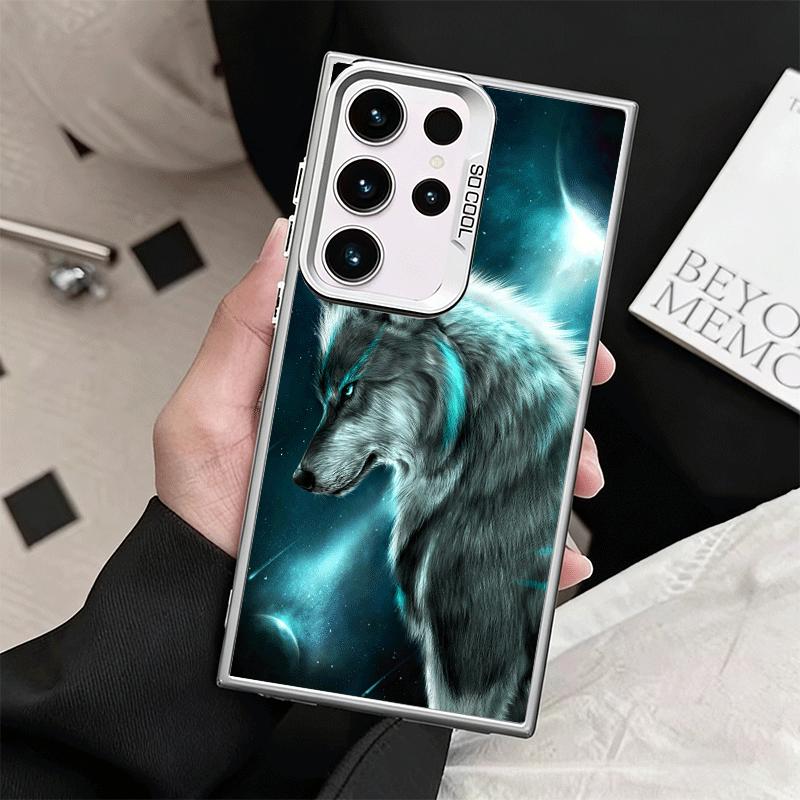 Wolf Moon Animal Soft Phone Case for Samsung Galaxy S24 S25 FE S26 Edge S23 Ultra S22 Plus S21 + Shockproof Cover Back Shell