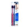 King Fine Tooth Wide Thin Volcanic Charcoal Toothbrush (2-Pack)