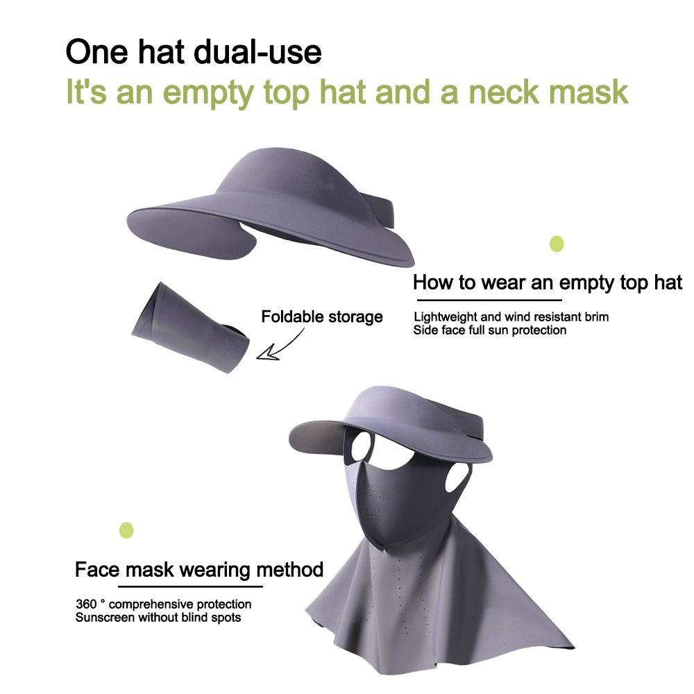 3D Breathable Sun Protection Mask Ice Silk Sunshade Face Mask Fashion Anti-UV Neck Scarf  Cycling