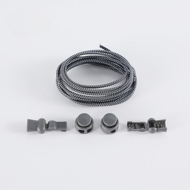 1 jeu Lacets élastiques Élastiques Antidérapants Sans nœuds Lacets paresseux Élastiques à verrouillage Verrouillage rond Lacets de marche rapide Accessoires de chaussures