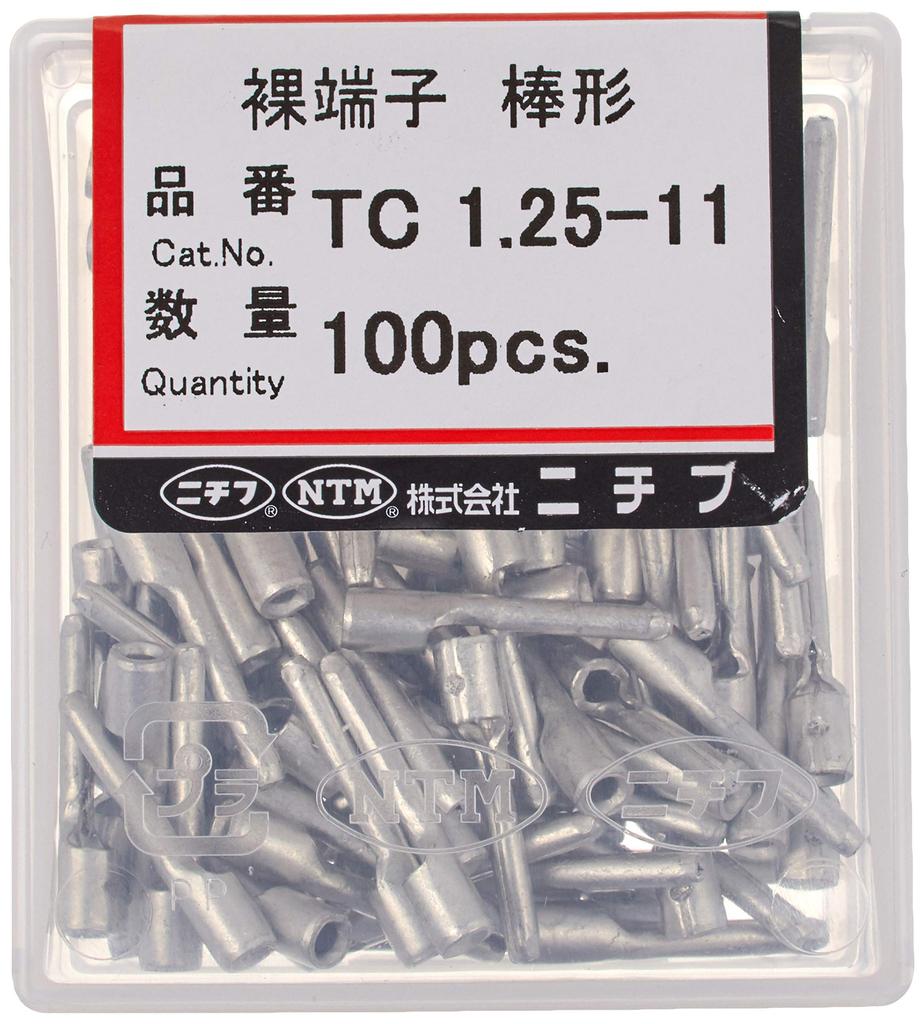 Nichifu bare crimp TC type terminal, (100P), TC1.2511