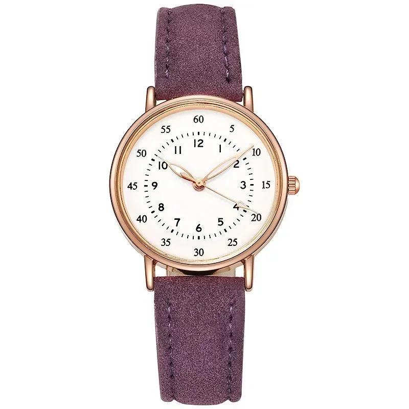 Women's Simple Vintage Watches for Women Dial Wristwatch Leather Strap High Quality Ladies Casual Bracelet Watches