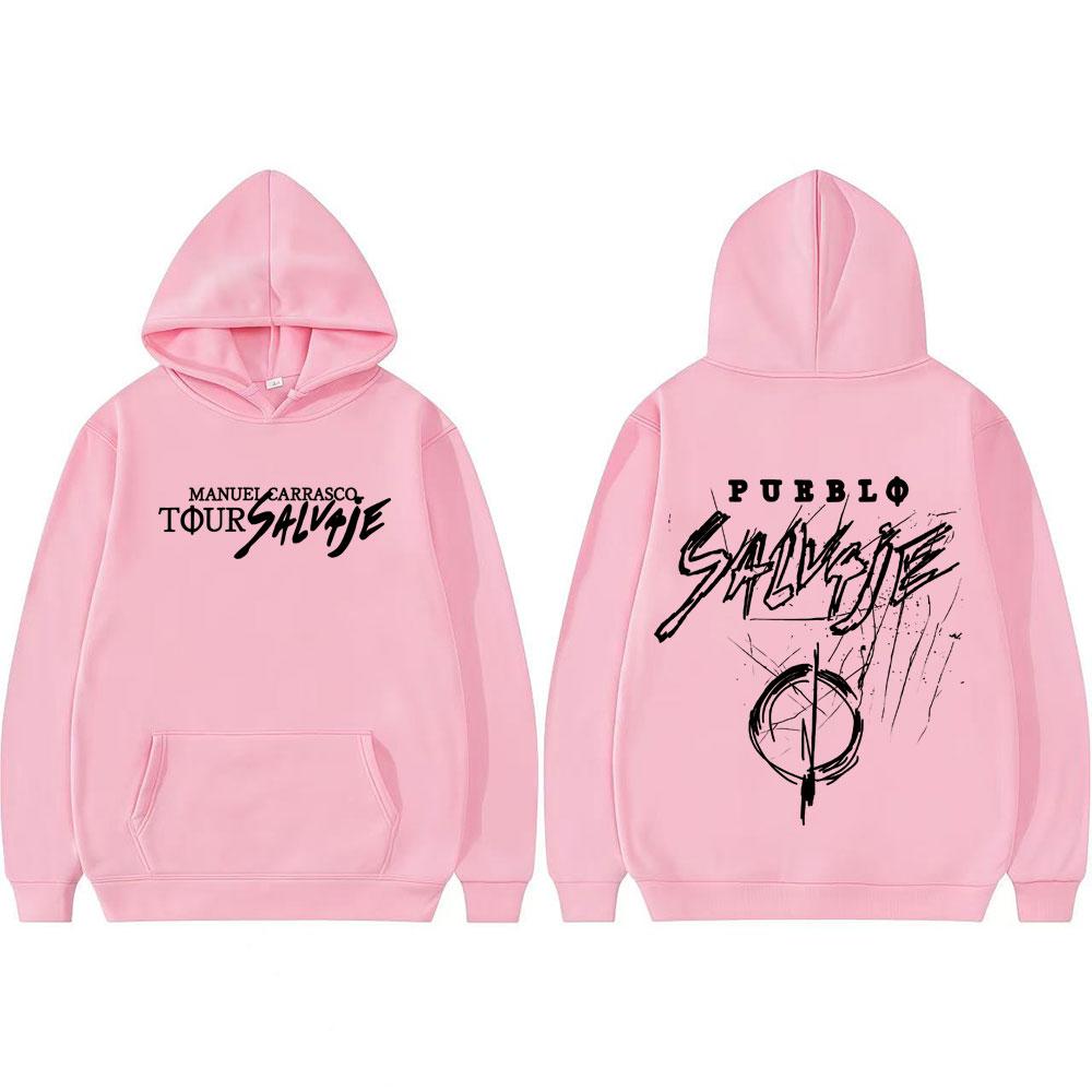 Rapper Manuel Carrasco Salvaje Tour 2025 Album Graphics Pullover Men Clothing Fashion Vintage Trending Hoodie Casual Sweatshirts