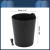 INFINAUTO Car Trash Front Rear Seat 5.1" Wide 5.9" Tall Auto Trash Bin Four Leather Weave Pattern Black Hanging