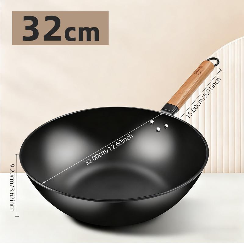 COOKER KING Traditional Handmade Iron Pans High Quality Wok Pot Non-stick Kitchen Uncoated