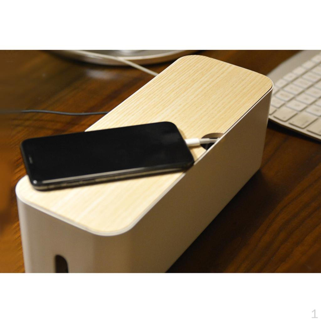 Box, Wire Management Cable Storage Case for Hiding Extension Lead and Electrical Cables
