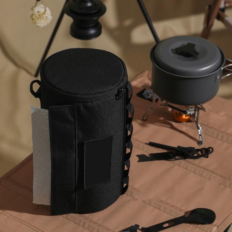 Bolsas para Papel Higiénico Bolsa de Almacenamiento de Papel Textura de Lona Impermeable y Anillas en D Multiusos Accesorios Adecuadas para Acampar