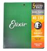 ELIXIR Bass String NANOWEB Light Long Scale 5 String Electric Bass String #14202