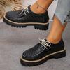 Fashionable New Round Toe Thick Sole Anti Slip Sexy Casual Loafers Spring/Autumn Comfortable Plus Size Work Shoes For Women
