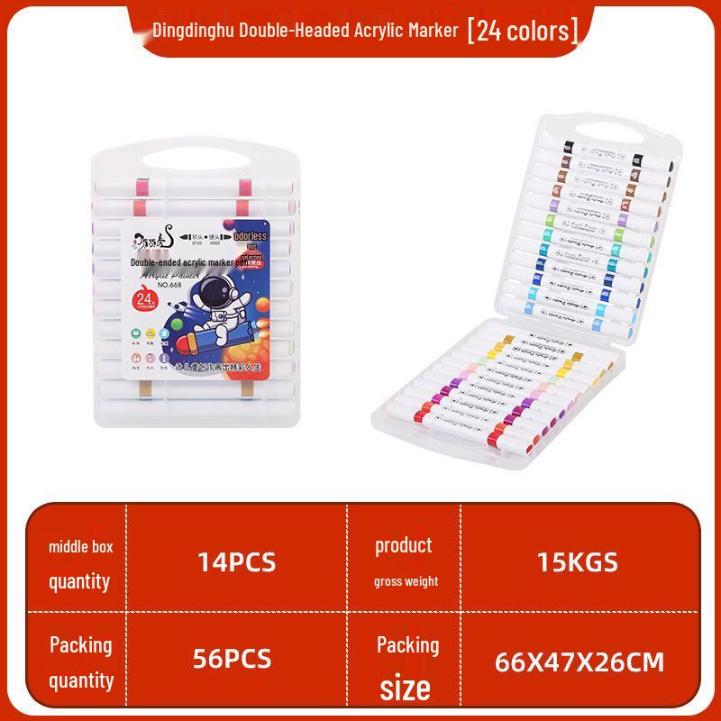 Double-Headed Washable Acrylic Marker for Kids - Opaque and Waterproof Art Pen