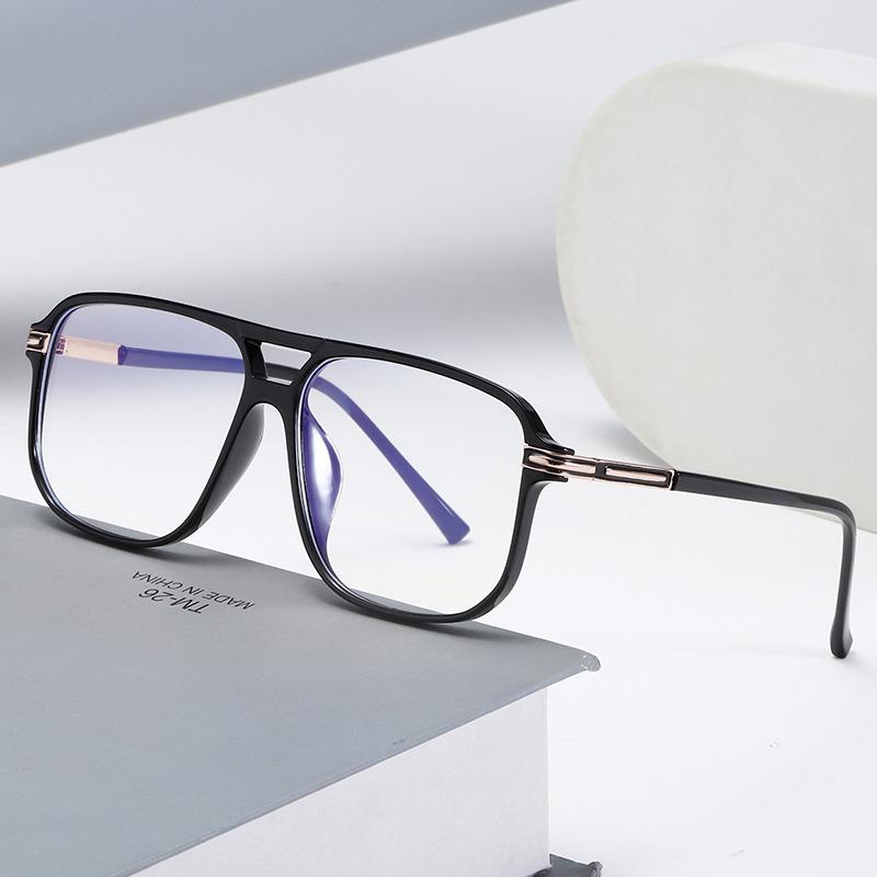 2025 TR90 Korean Style Large Frame Double Bridge Anti-Blue Light Eyeglasses with Plain Lenses - Model OZ 260.