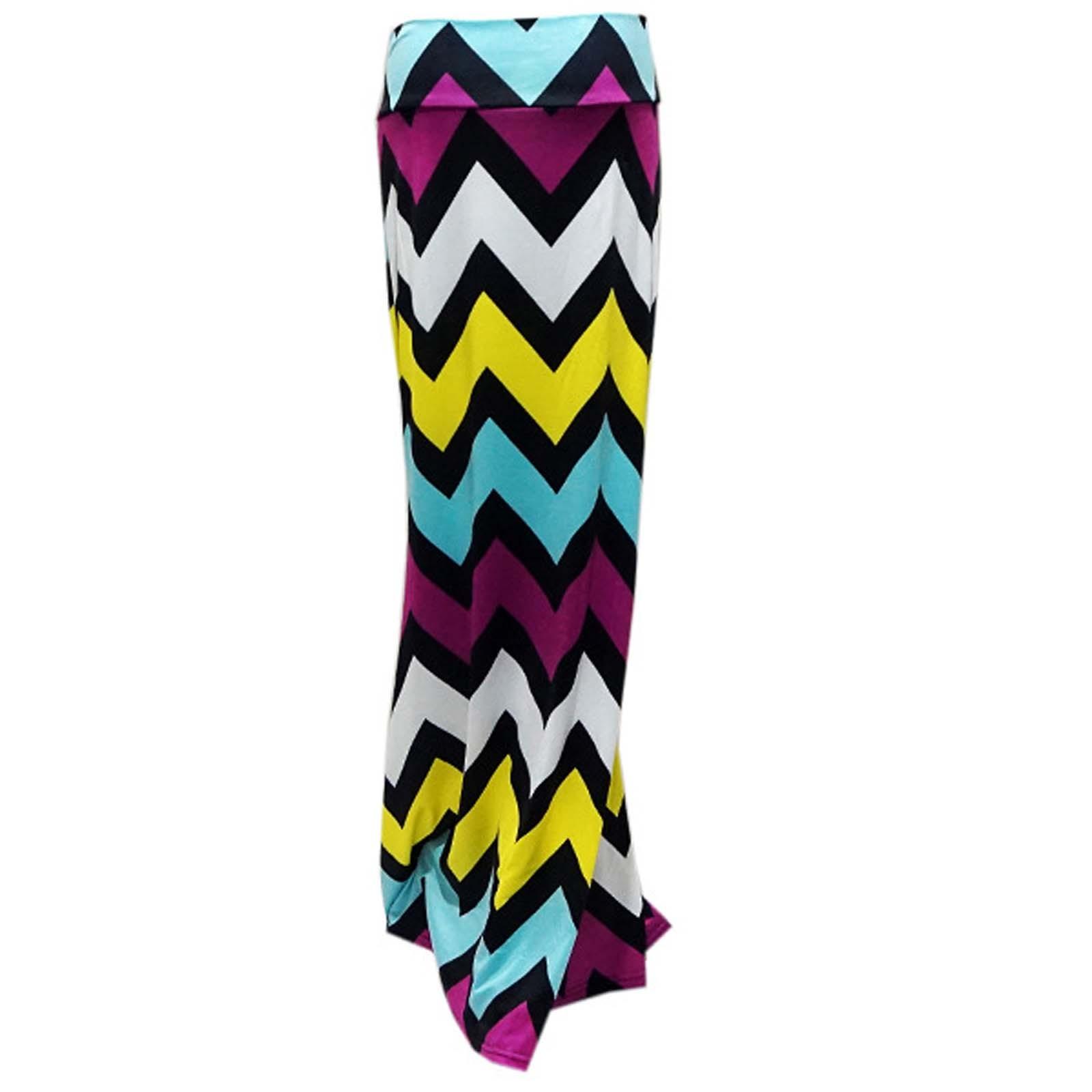 

Женская тонкая полуюбка средней длины с высокой талией и эластичным запахом на бедрах и принтом XL фиолетовый