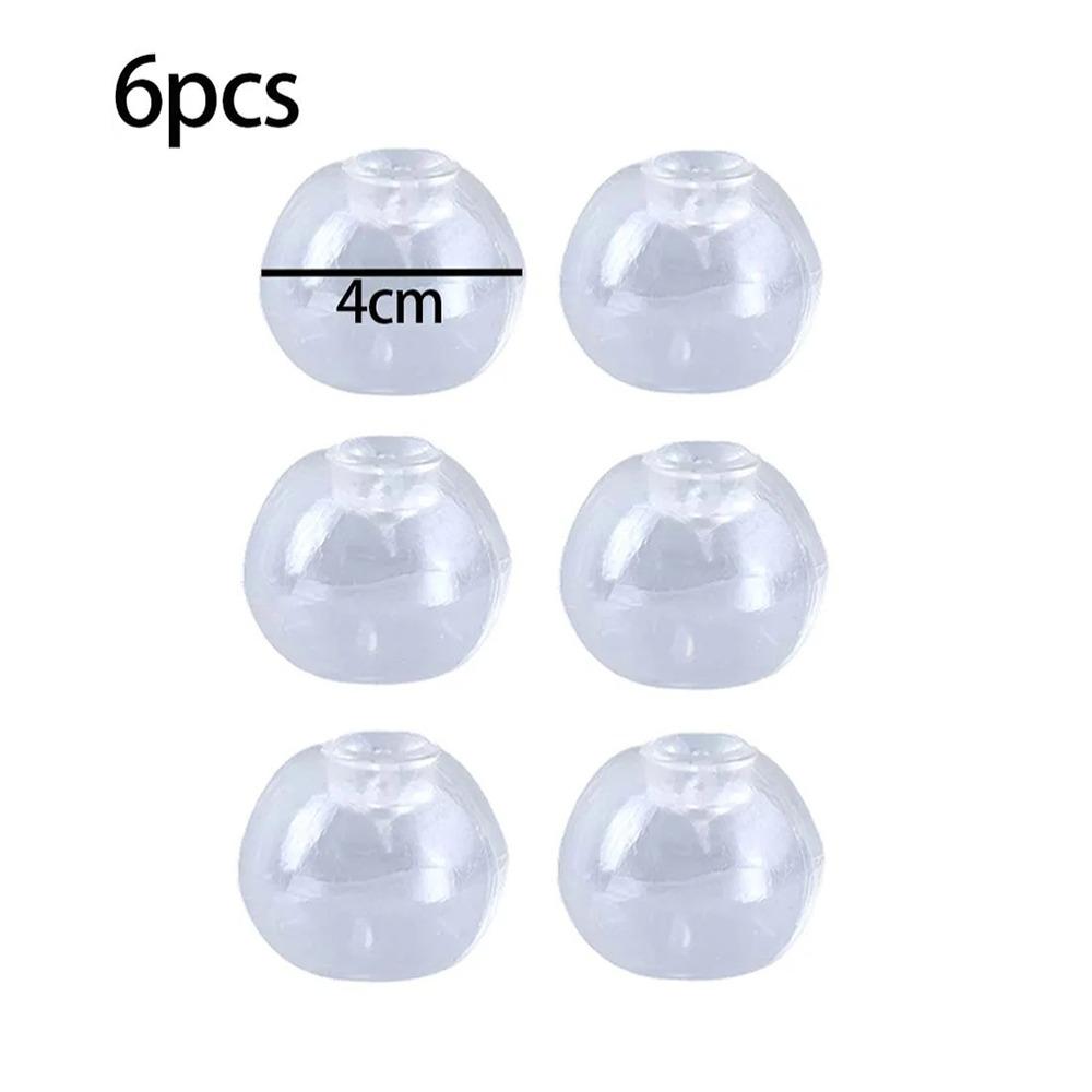 6Pcs Elastic Stretchable Clear Empty Ball Transparent Noise Making Ball Handcraft DIY Making Transparent 4cm