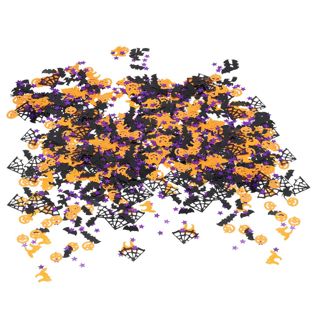 200g Halloween Confetti Halloween Party Table Scatter Confetti Pumpkin Spider Webs Foil Metallic Sequins Confetti Decor