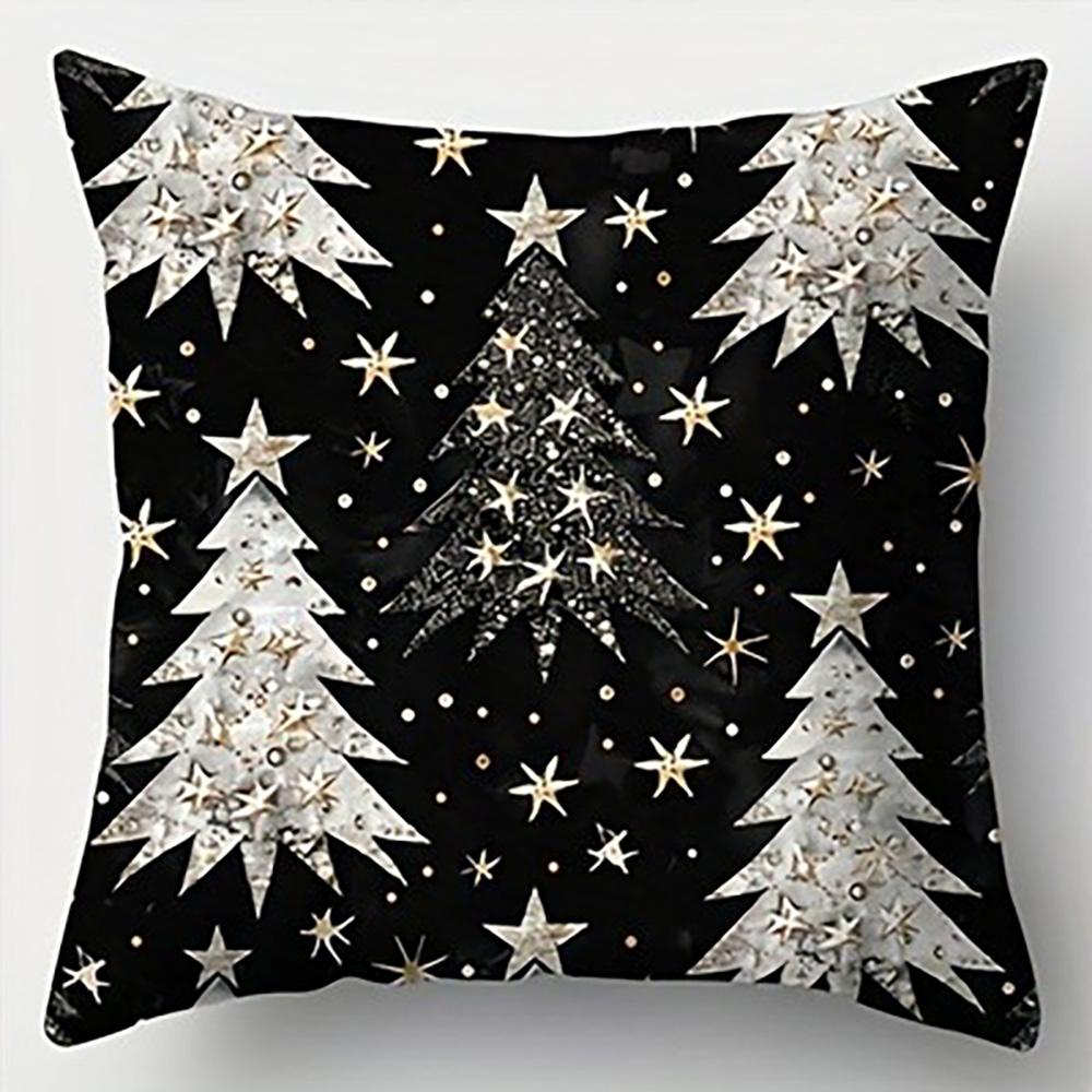

Christmas Pillowcases: Festive Designs with Trees, Deer, and Joy to The World Sofa room cushion cover home decoration gift 16x16Inch