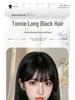 Women's Long Black Straight Wig with Bangs, Fluffy Synthetic Hair, Inspired by Tomie Manga & Internet Celebrities