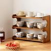 Bamboo 3-Tier Dustproof Cup Organizer