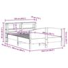VidaXL Cadre de lit sans matelas cire marron 120x200cm bois pin massif 3306230