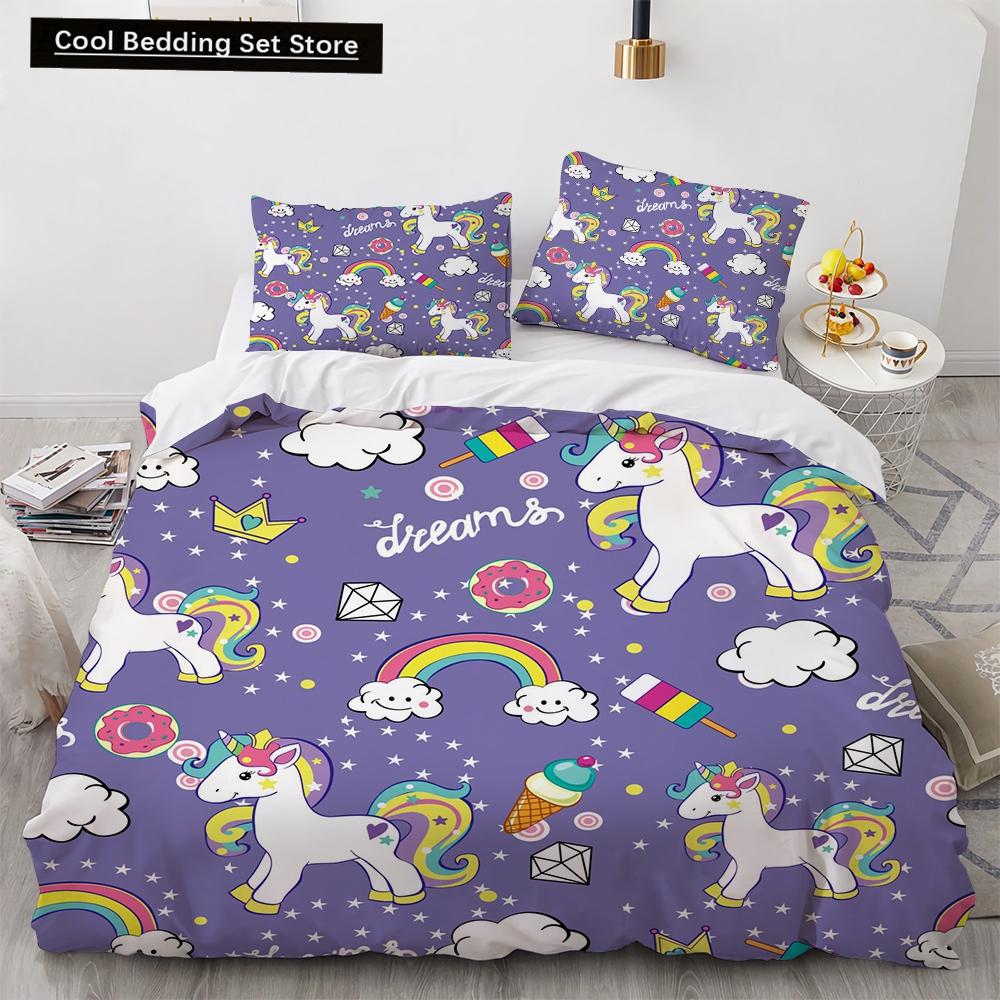 Cartoon Animals Toy Car Duvet Cover King Queen Lovely Frog Cat Rabbit Bedding Set for Kids Wildlife 2/3pcs Polyester Quilt Cover