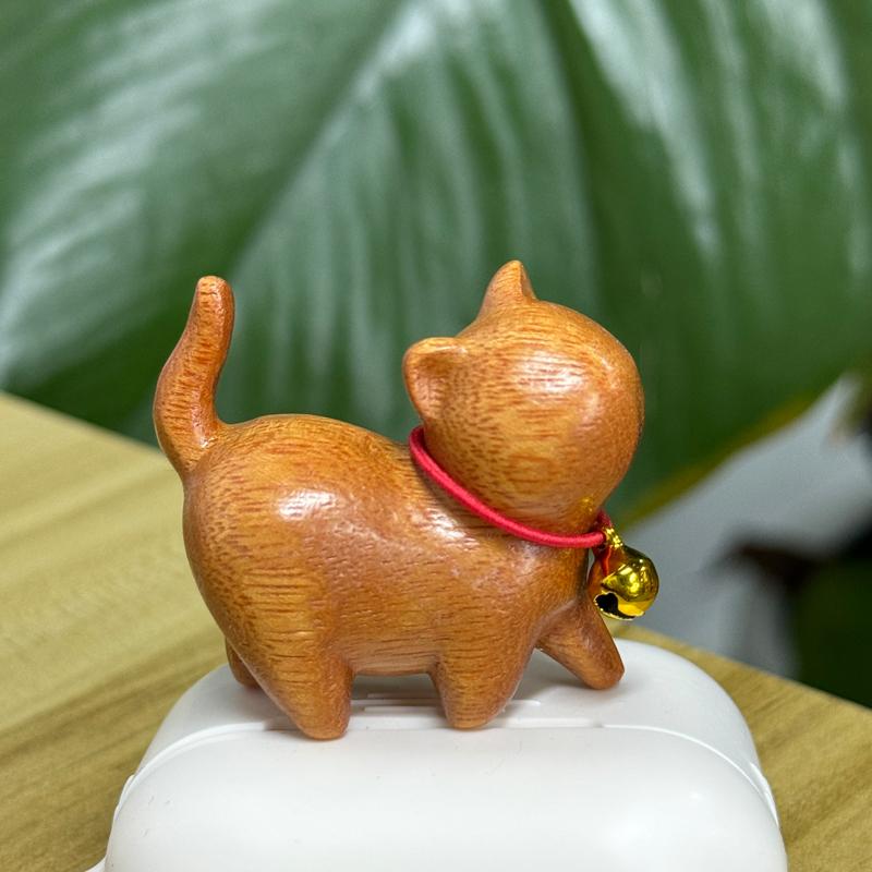 Figuras en miniatura, adorno de gato, lindo gato de madera de colores, accesorios de escritorio para oficina, decoración del hogar, regalo, actividad, recuerdos