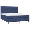 Maison Exclusive - Sommier à lattes de lit avec matelas Bleu 160x200 cm Tissu